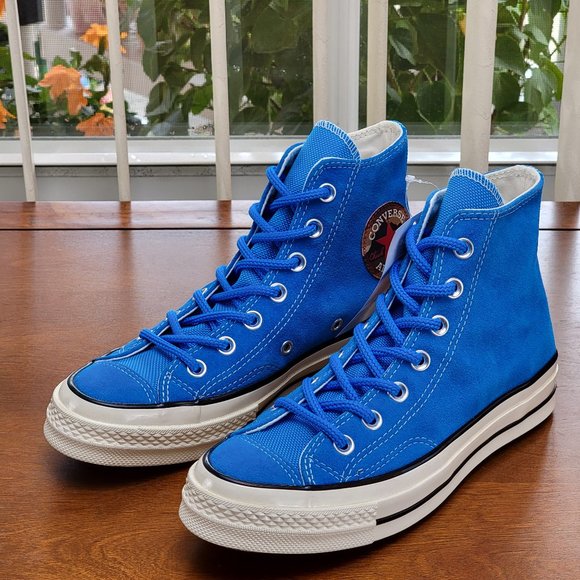 Converse Women's Chuck 70 Hi Suede 162370C Blue Hero/Black/Egret Size 6 - Picture 11 of 11